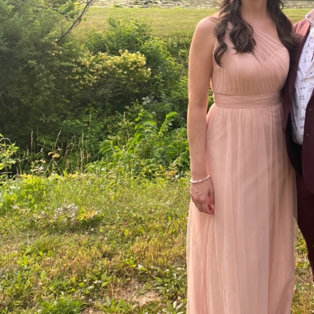 Revelry Bella Tulle Bridesmaid Dress - Blushing Peach (light pink) - size 6